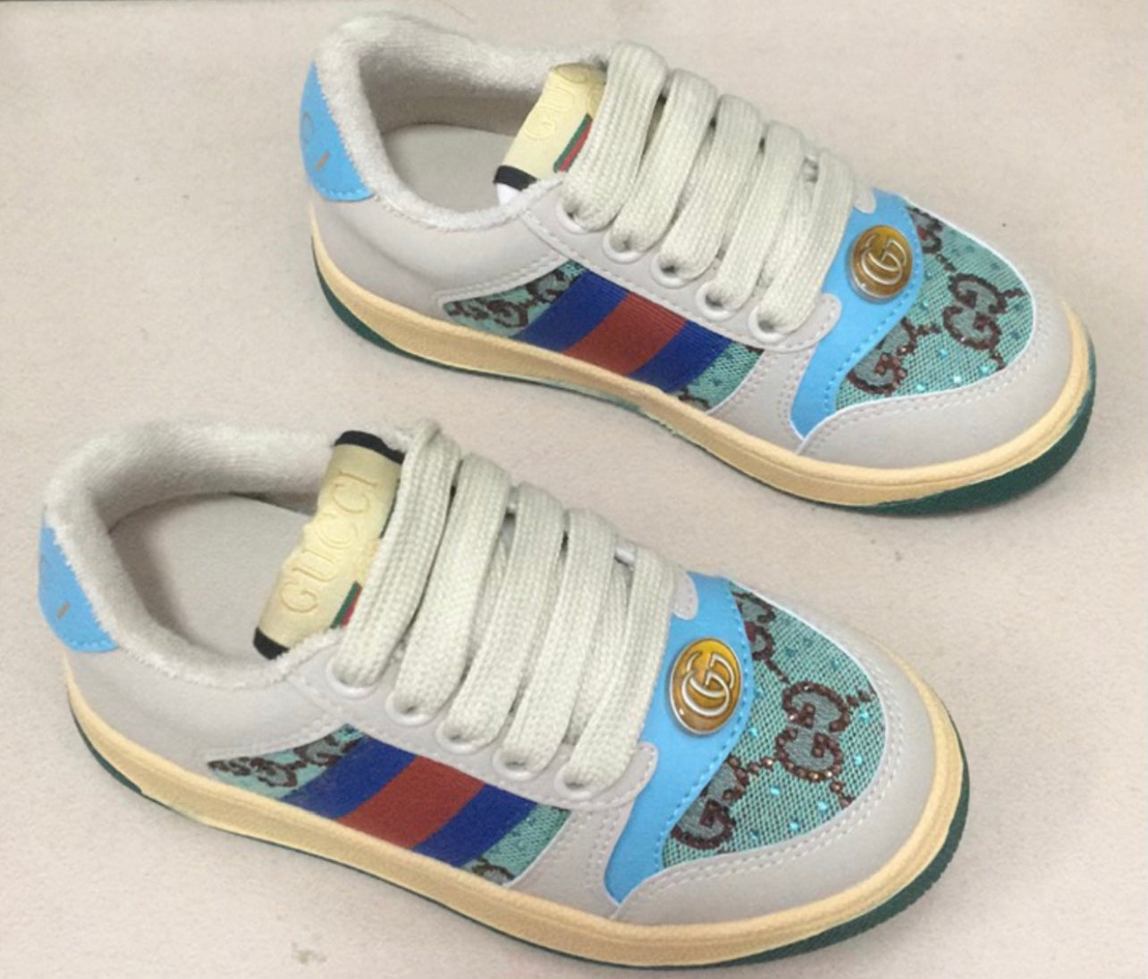 Photo of Gucci Screener Sneakers  Blue (Kids)