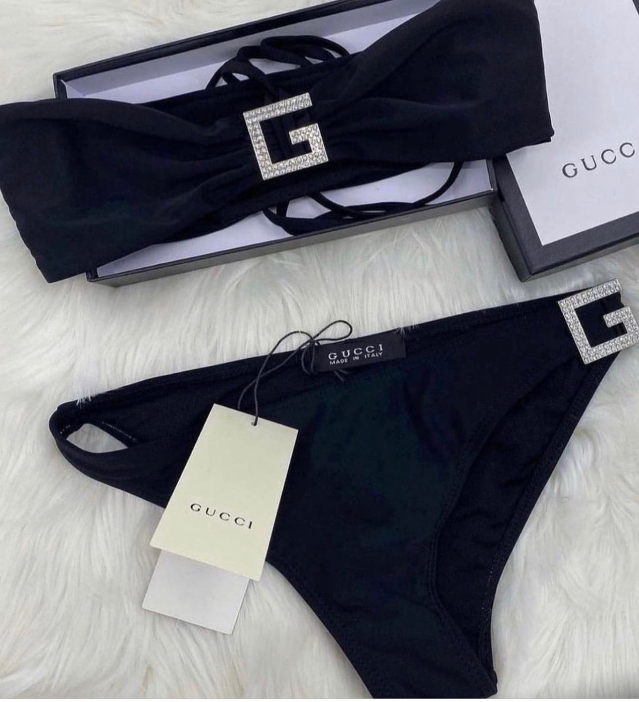 Photo of Gucci 2pc Swimsuit Blk