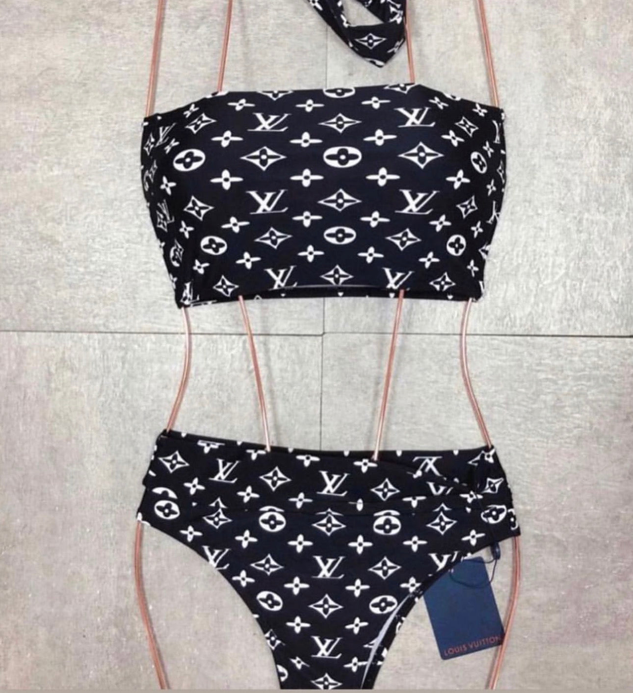 Photo of LV 2pc Swimsuit Blk